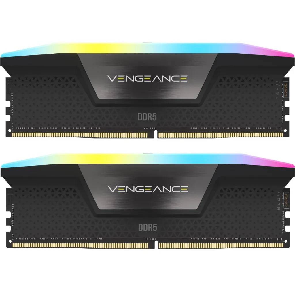 Оперативная память DDR5 32GB (2x16GB) 5600 MHz Vengeance RGB Black Corsair (CMH32GX5M2B5600C40K)