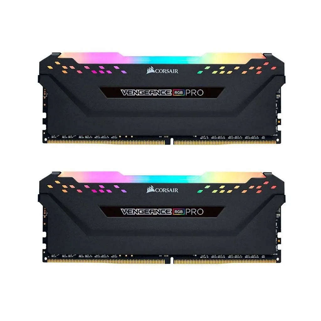 Оперативная память DDR4 32GB (2x16GB) 3200 MHz Vengeance RGB Pro Black Corsair (CMW32GX4M2E3200C16)