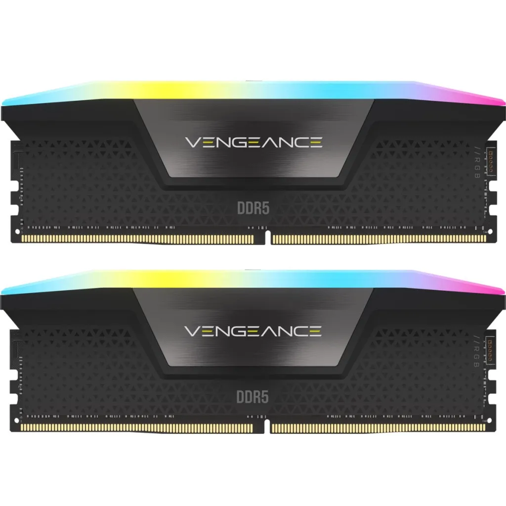 Оперативна пам'ять DDR5 64GB (2x32GB) 6000 MHz Vengeance RGB Corsair (CMH64GX5M2B6000C38)