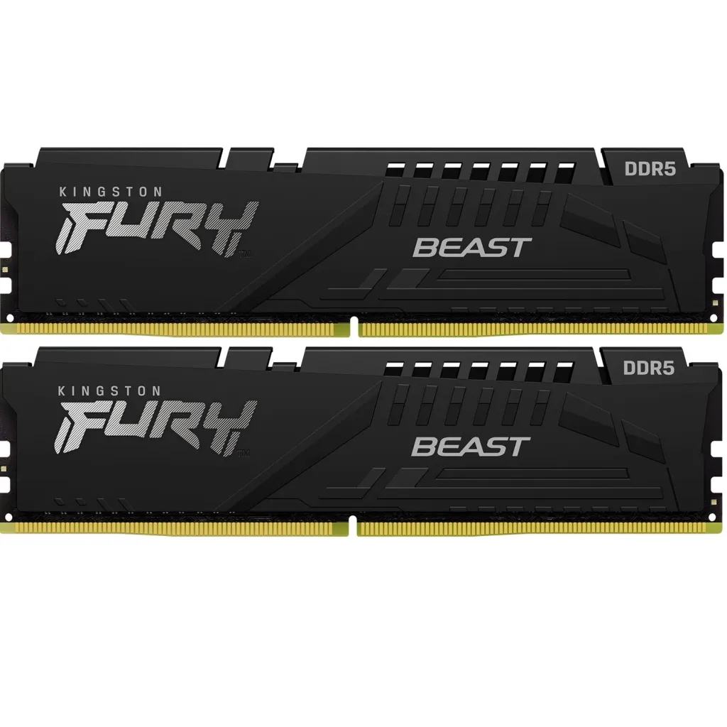 Оперативна пам'ять DDR5 16GB (2x8GB) 6000 MHz Beast Black XMP Kingston Fury (ex.HyperX) (KF560C30BBK2-16)