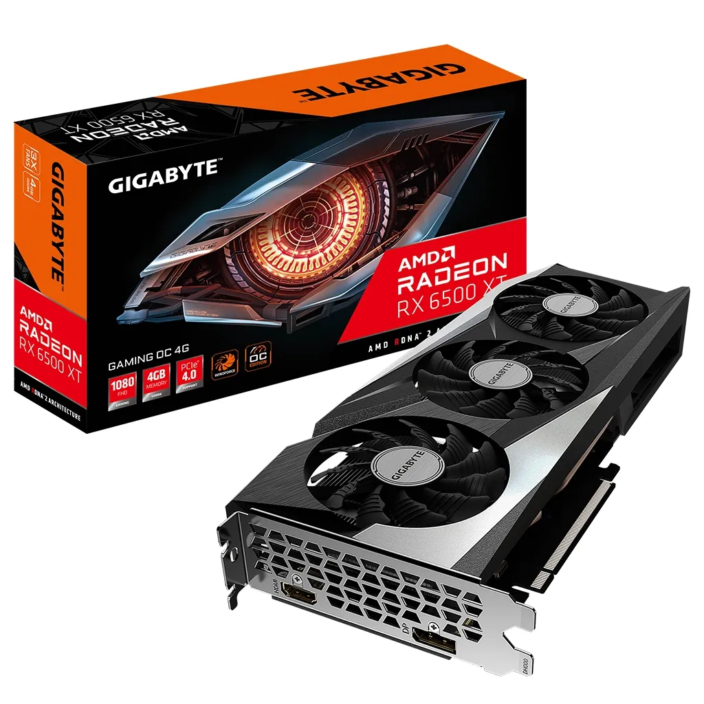  GIGABYTE Radeon RX 6500 XT 4Gb GAMING OC (GV-R65XTGAMING OC-4GD)