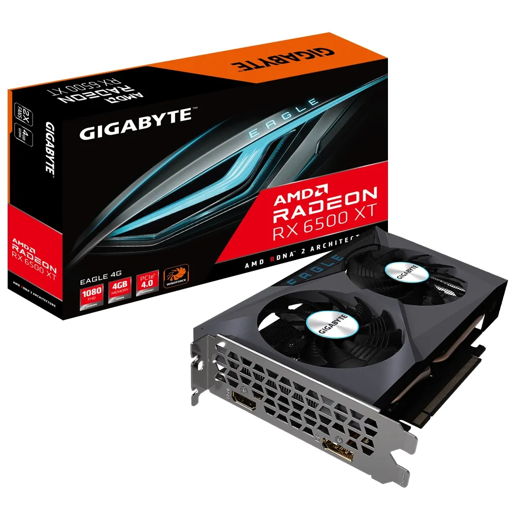  GIGABYTE Radeon RX 6500 XT 4Gb EAGLE (GV-R65XTEAGLE-4GD)