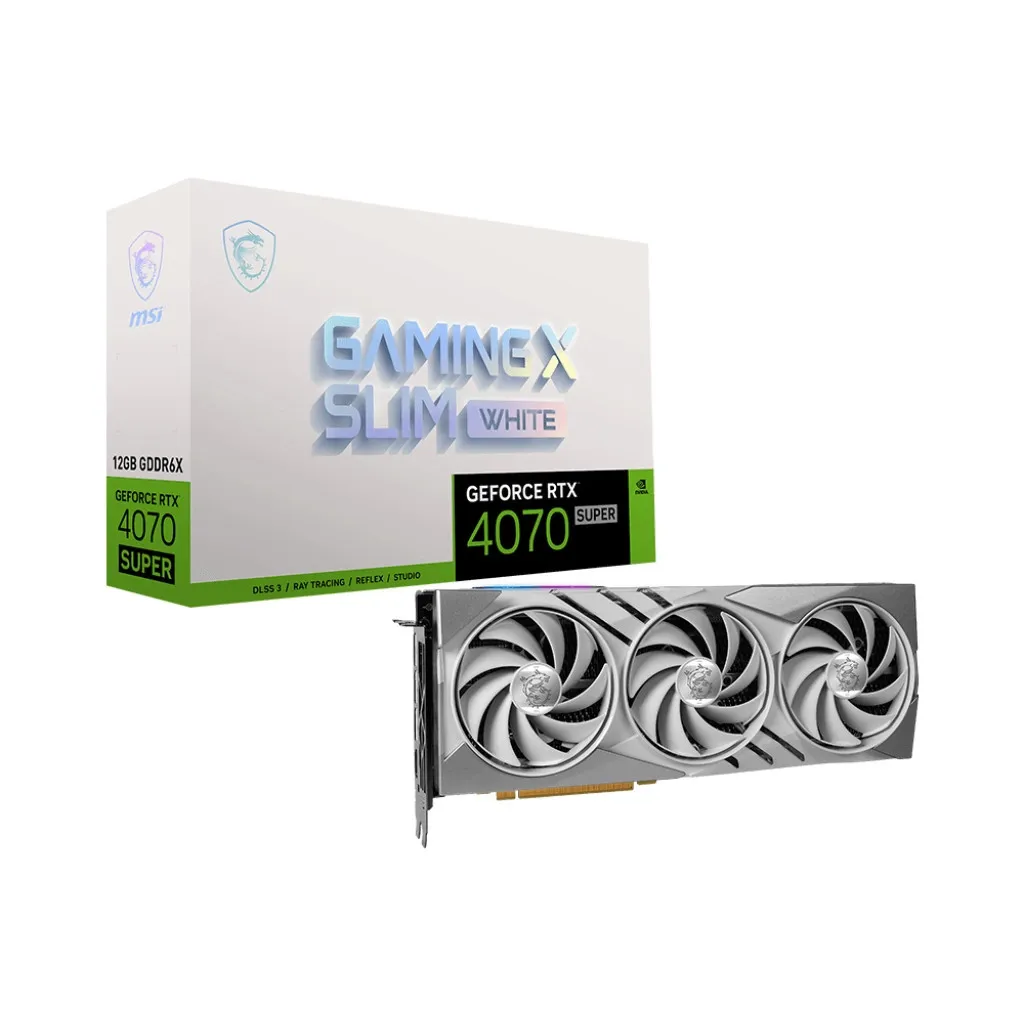  MSI GeForce RTX4070 SUPER 12Gb GAMING X SLIM WHITE (RTX 4070 SUPER 12G GAMING X SLIM WHITE)