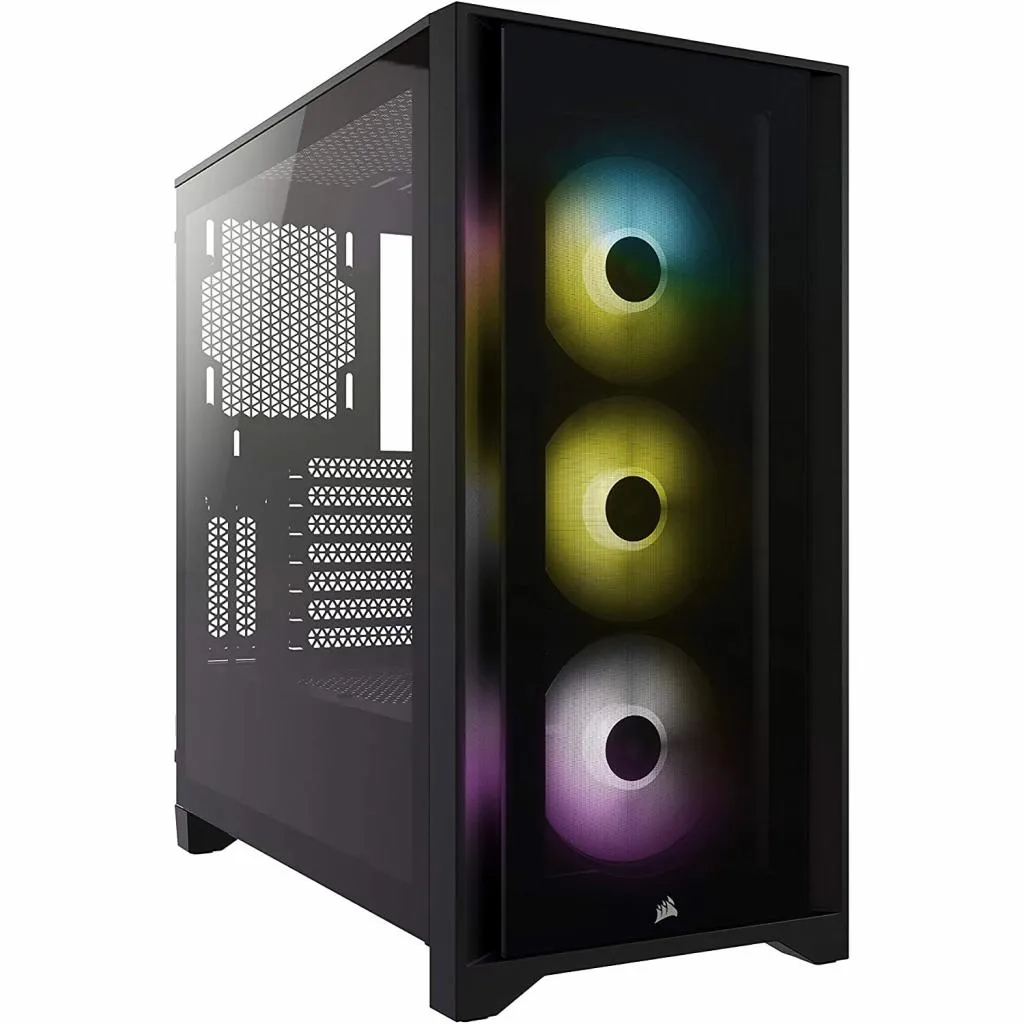  Corsair iCUE 4000X RGB Tempered Glass Black (CC-9011204-WW)