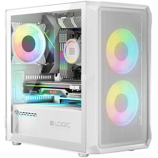 Корпус Logic concept PORTOS MESH+GLASS ARGB fans 3x120mm WHITE (AM-PORTOS-20-0000000-0002)