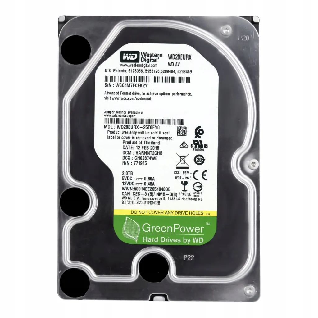 Жесткий диск HDD 2TB WD (# WD20EURX #)