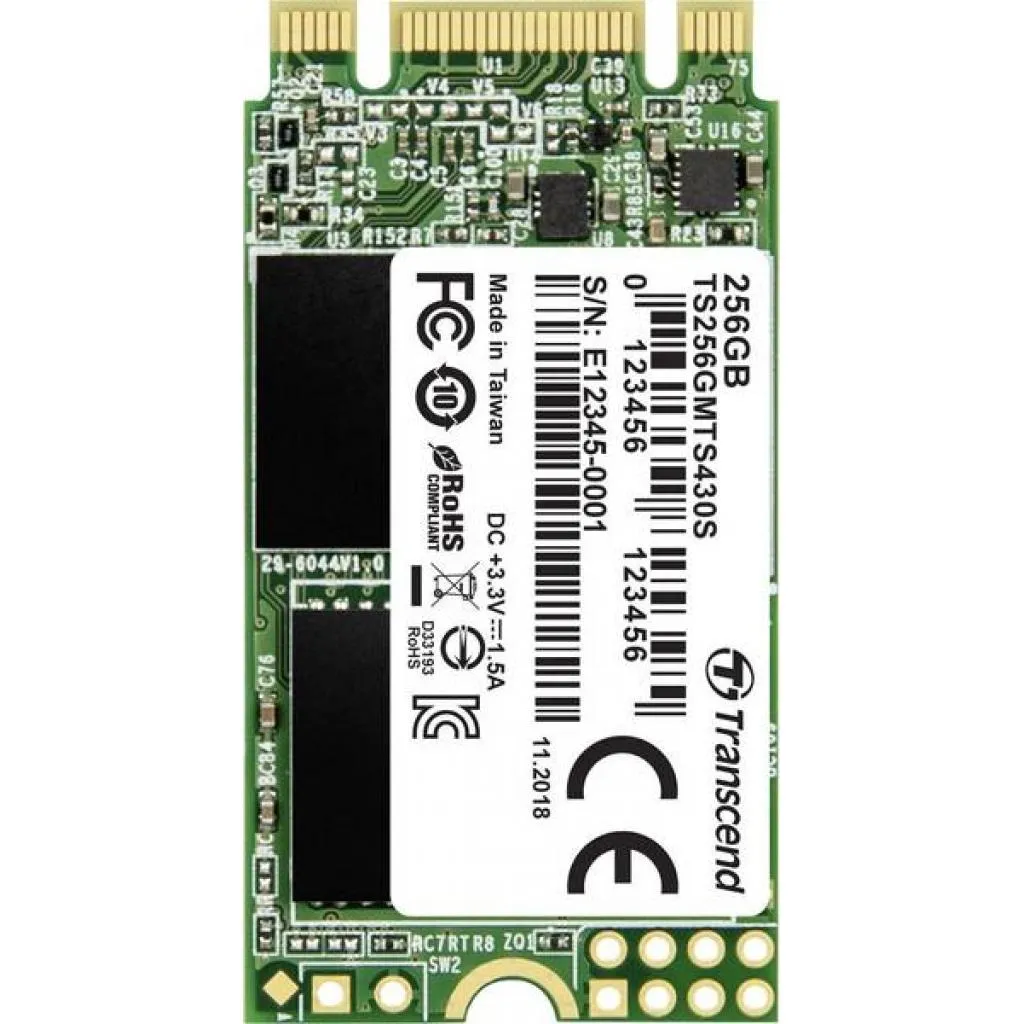 Внутренний SSD M.2 2242 256GB Transcend (TS256GMTS430S)