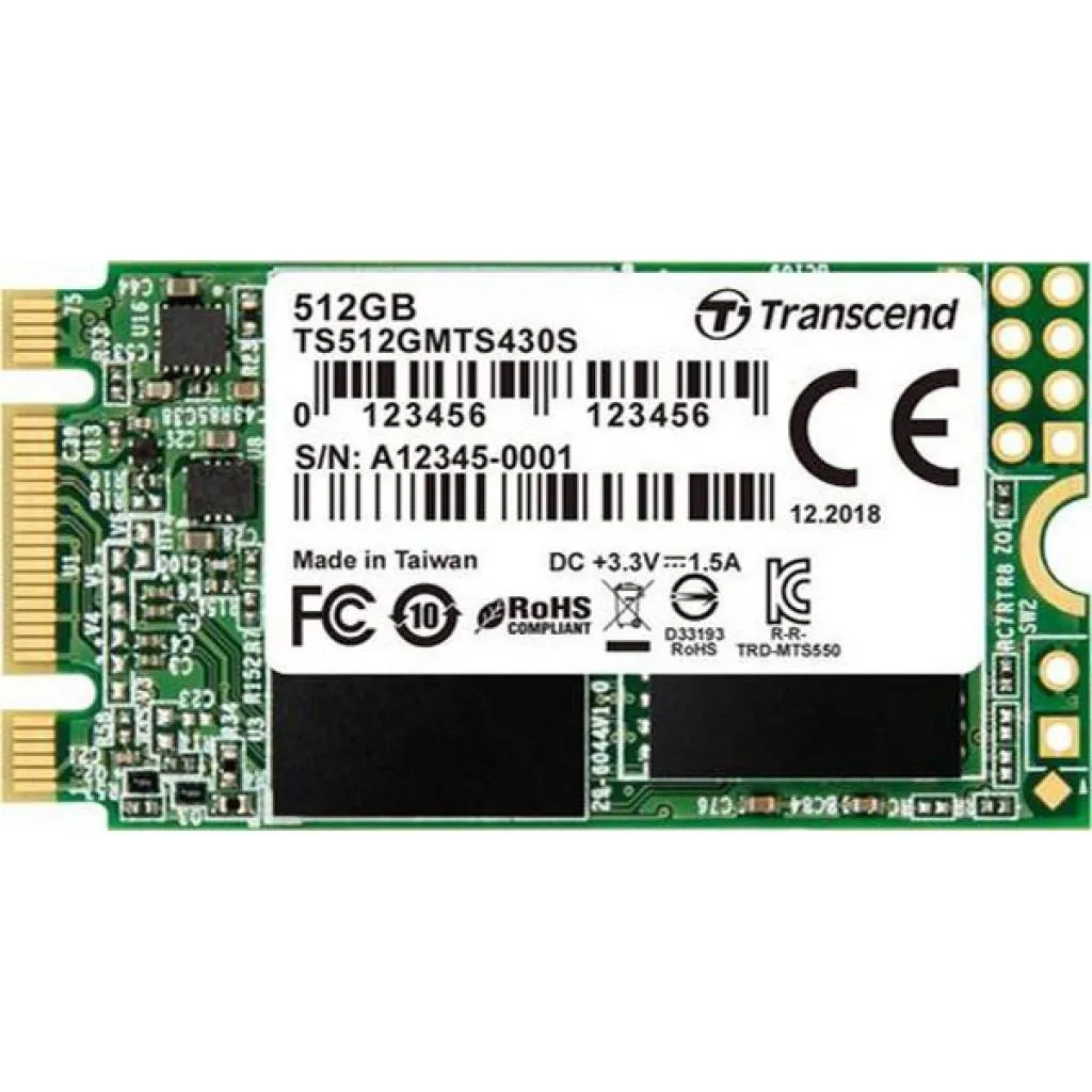 Внутренний SSD M.2 2242 512GB Transcend (TS512GMTS430S)