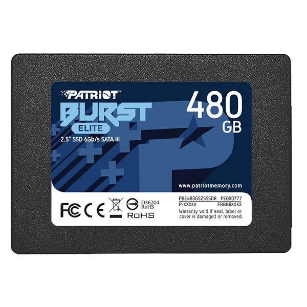 SSD диск 2.5" 480GB Burst Elite Patriot (PBE480GS25SSDR)