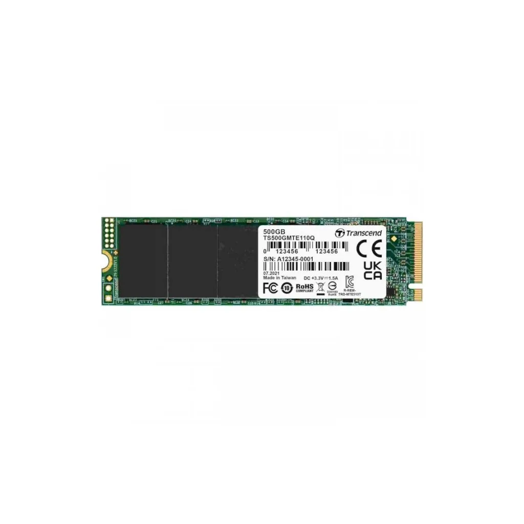 Внутренний SSD M.2 2280 500GB Transcend (TS500GMTE110Q)