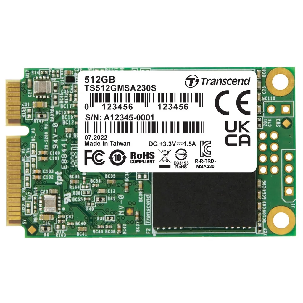 SSD диск mSATA 512GB Transcend (TS512GMSA230S)