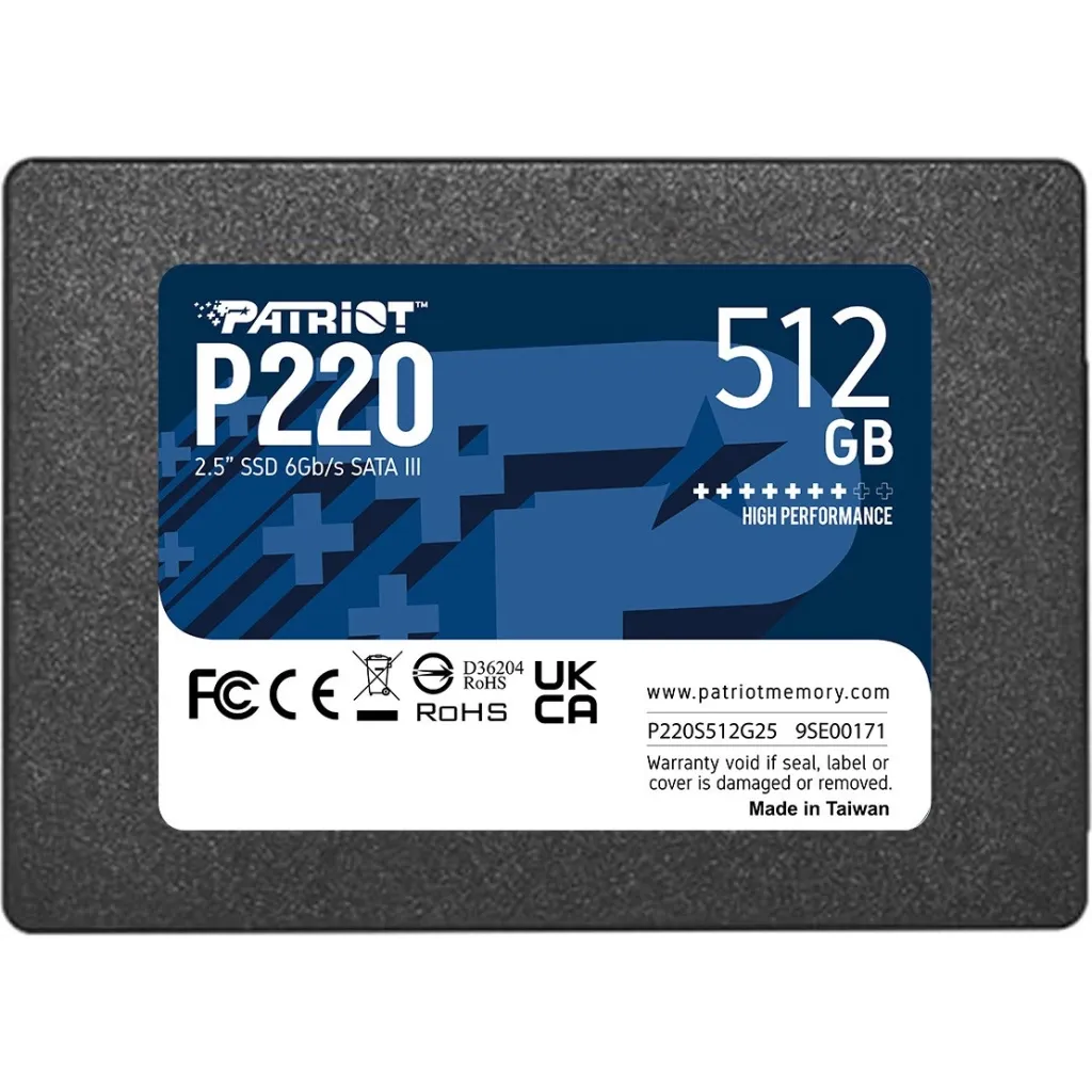 SSD диск 2.5" 512GB Patriot (P220S512G25)