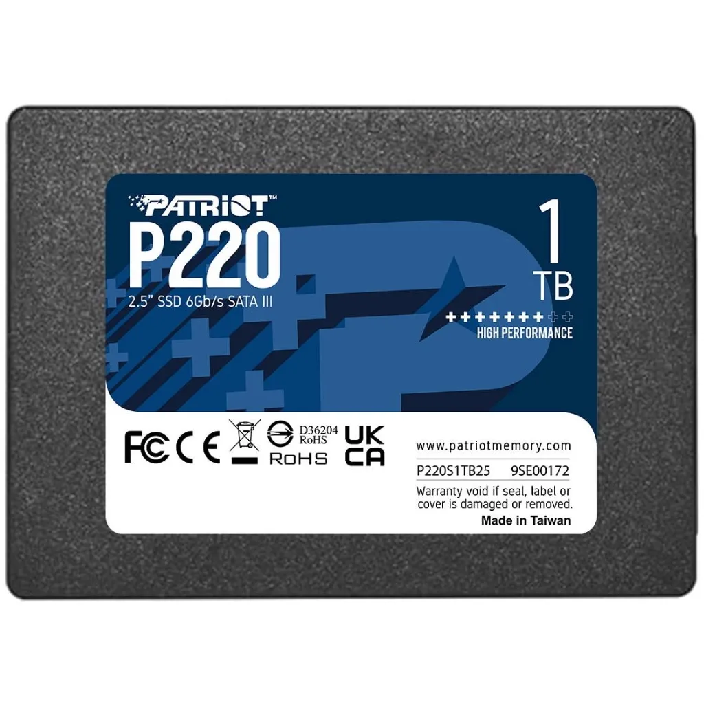 SSD диск 2.5" 1TB P220 Patriot (P220S1TB25)