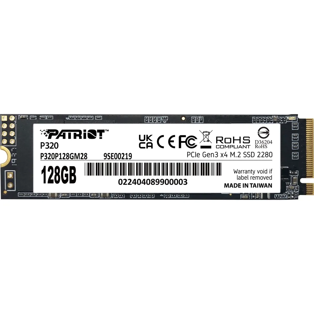 Внутренний SSD M.2 2280 128GB Patriot (P320P128GM28)