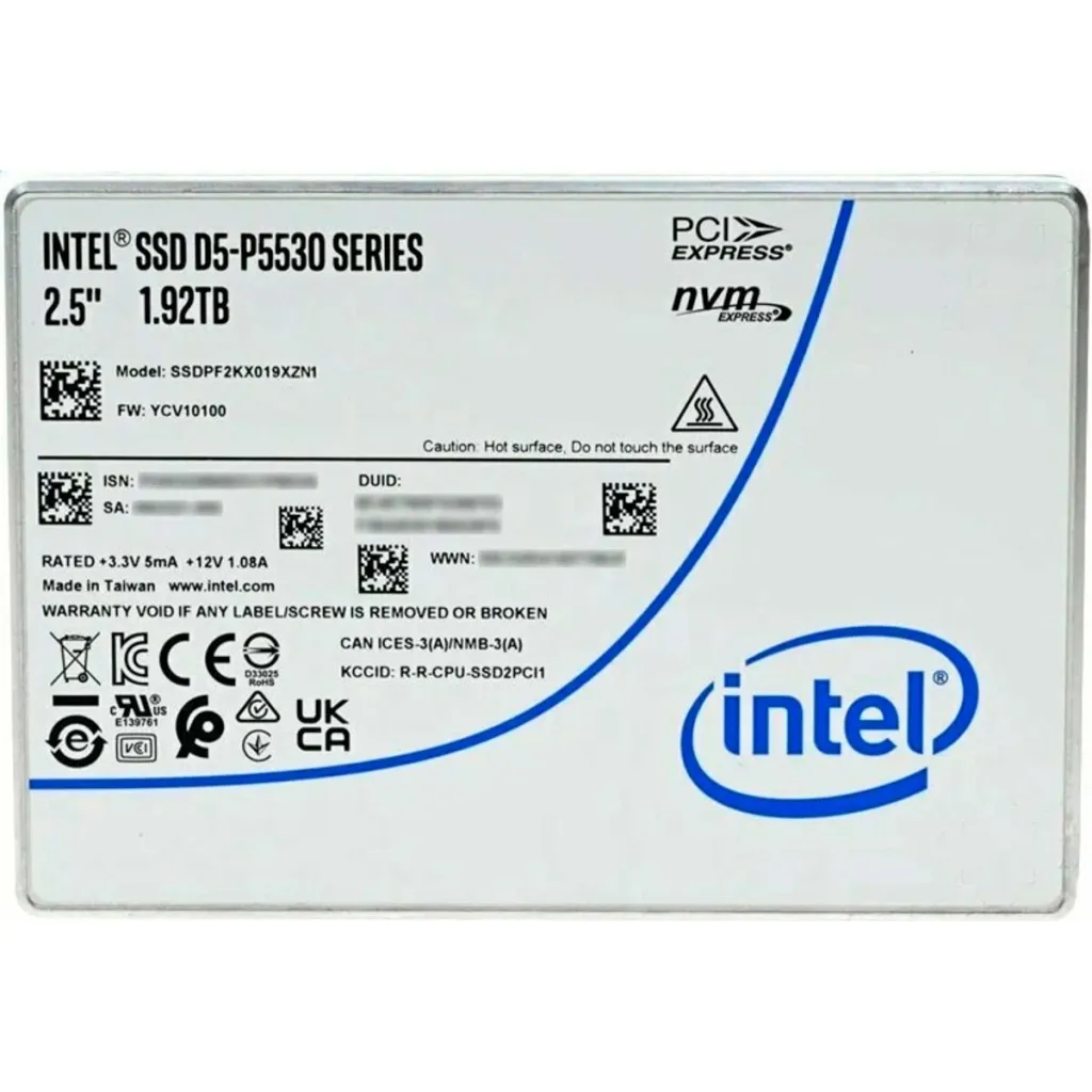 SSD диск U.2 2.5" 1.92TB D5-P5530 15mm INTEL (SSDPF2KX019XZN1)