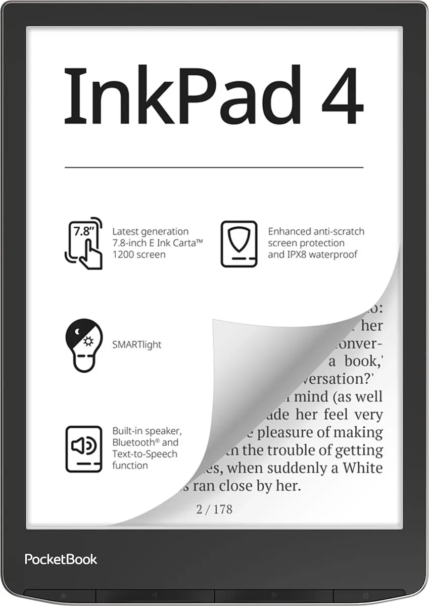 Электронная книга PocketBook InkPad 4 IPX8 Stardust Silver (PB743G-U-WW)