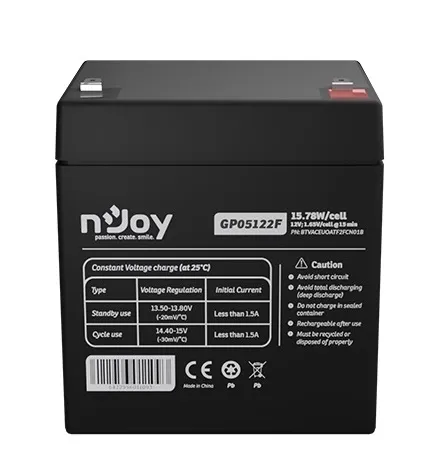 Акумуляторна батарея для ДБЖ Njoy GP05122F 12V 5AH (BTVACEUOATF2FCN01B) AGM