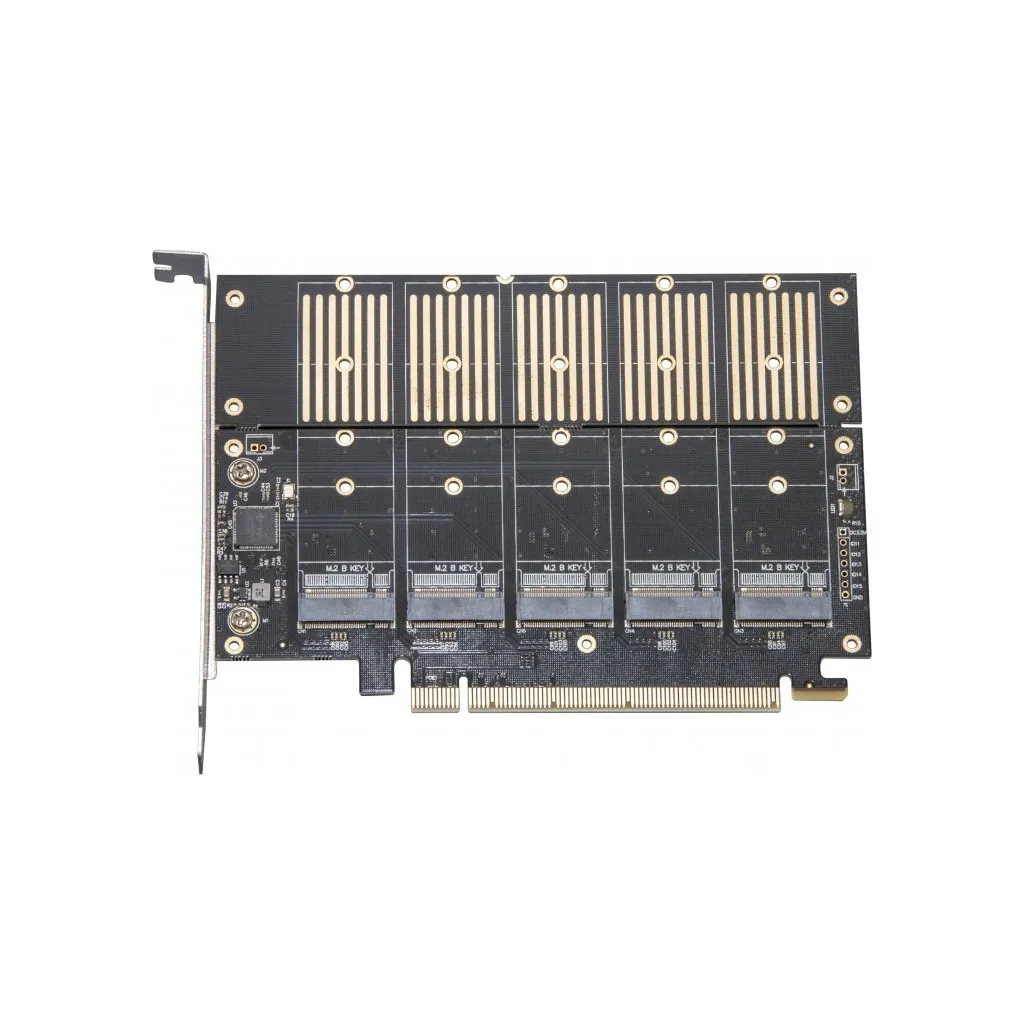  Frime PCI-E-5xM.2 (B Key) WCH382L (ECF-PCIEtoSSD010)