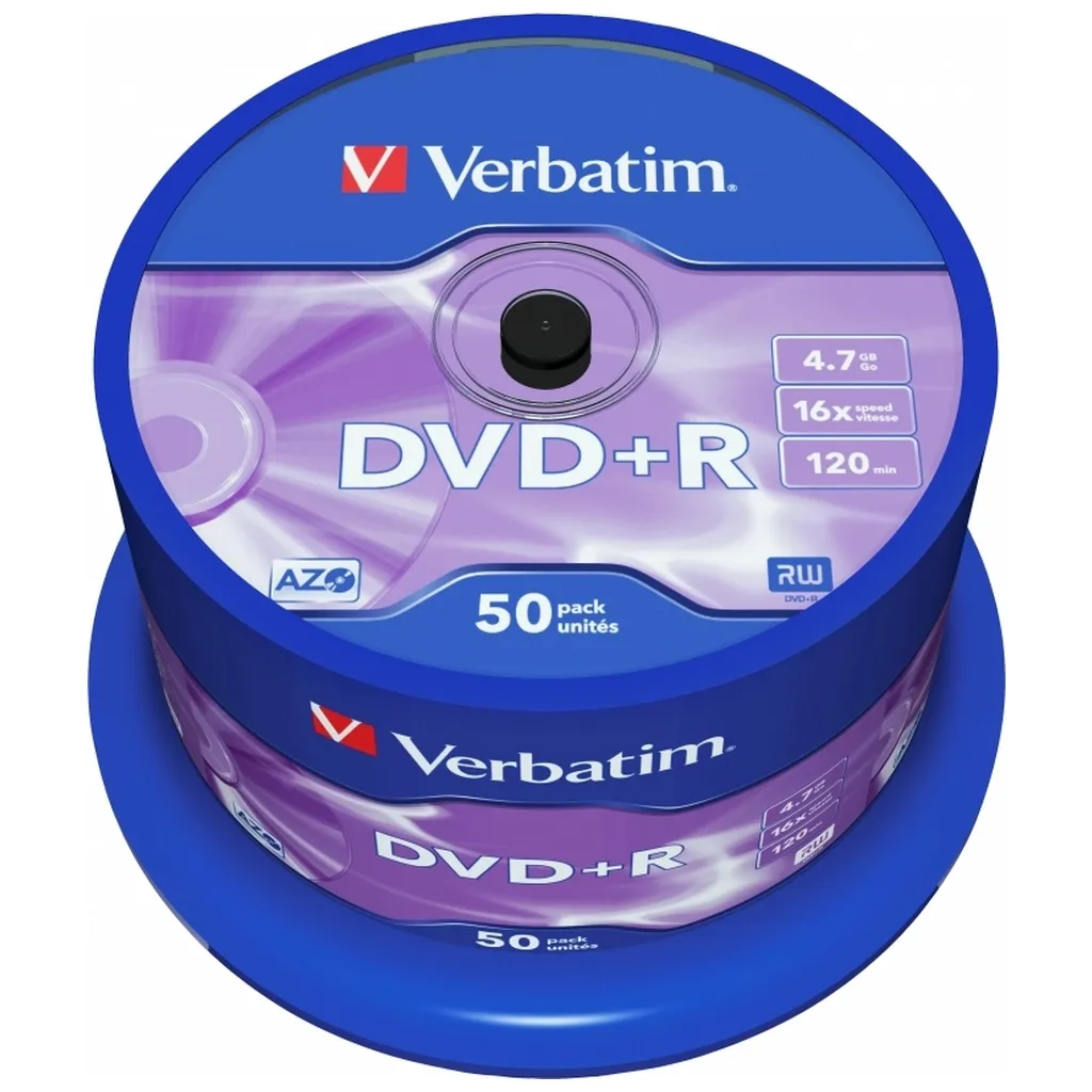 Компакт-диск и дискета Диск DVD Verbatim 4.7Gb 16X CakeBox 50 шт (43550)