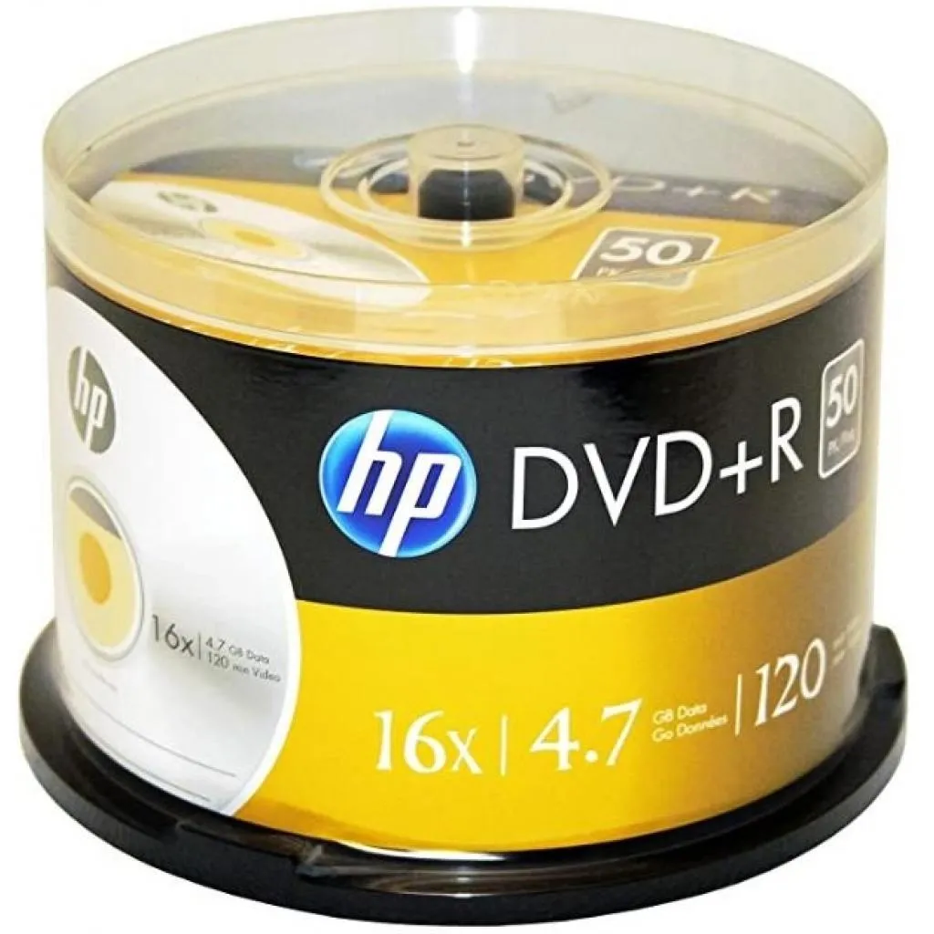 Компакт-диск и дискета Диск DVD HP DVD+R 4.7GB 16X 50шт Spindle (69319/DRE00026-3)