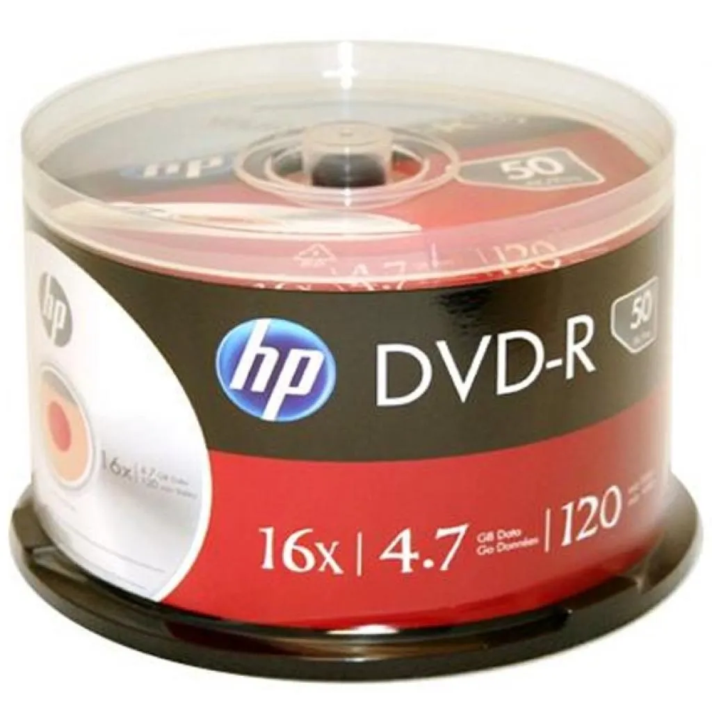 Компакт-диск и дискета Диск DVD HP DVD-R 4.7GB 16X 50 шт Spindle (69316/DME00025-3)