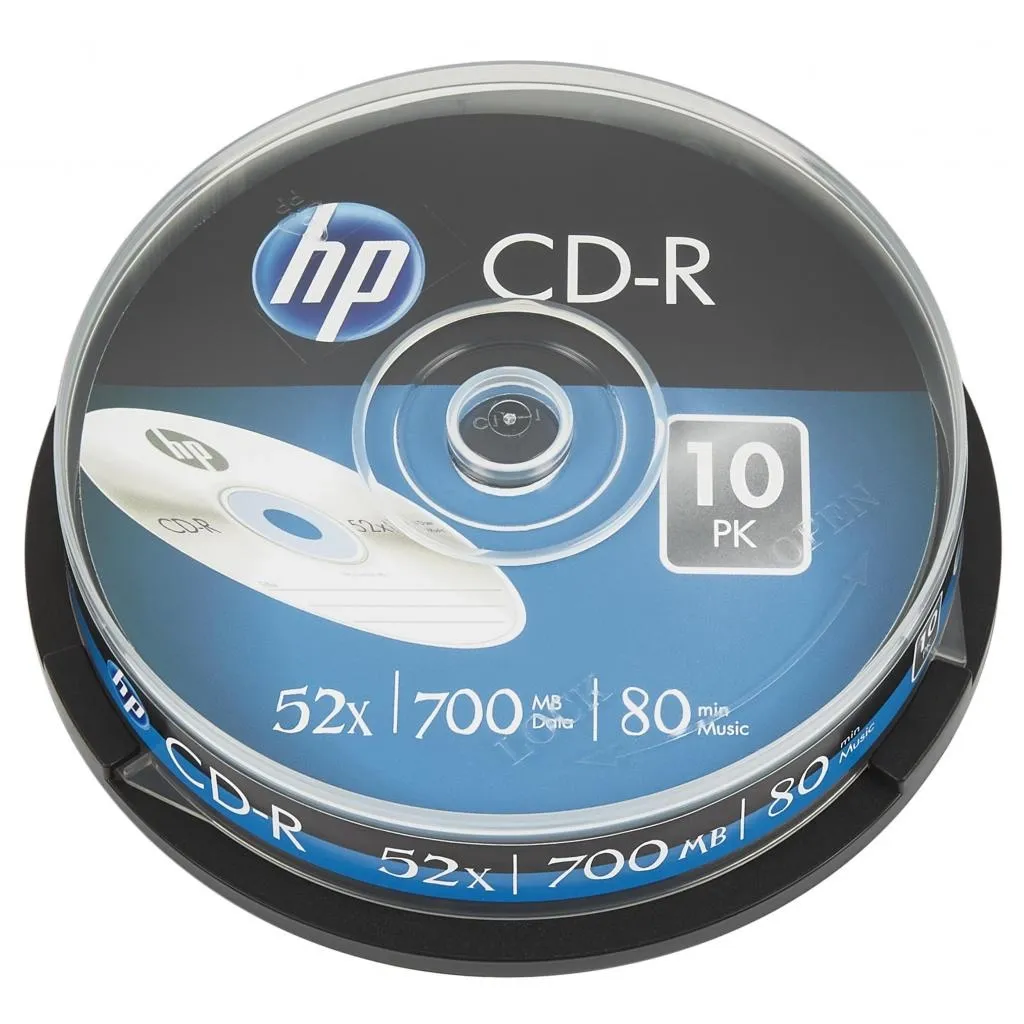 Компакт-диск и дискета Диск CD HP CD-R 700MB 52X 10шт Spindle (69308/CRE00019-3)