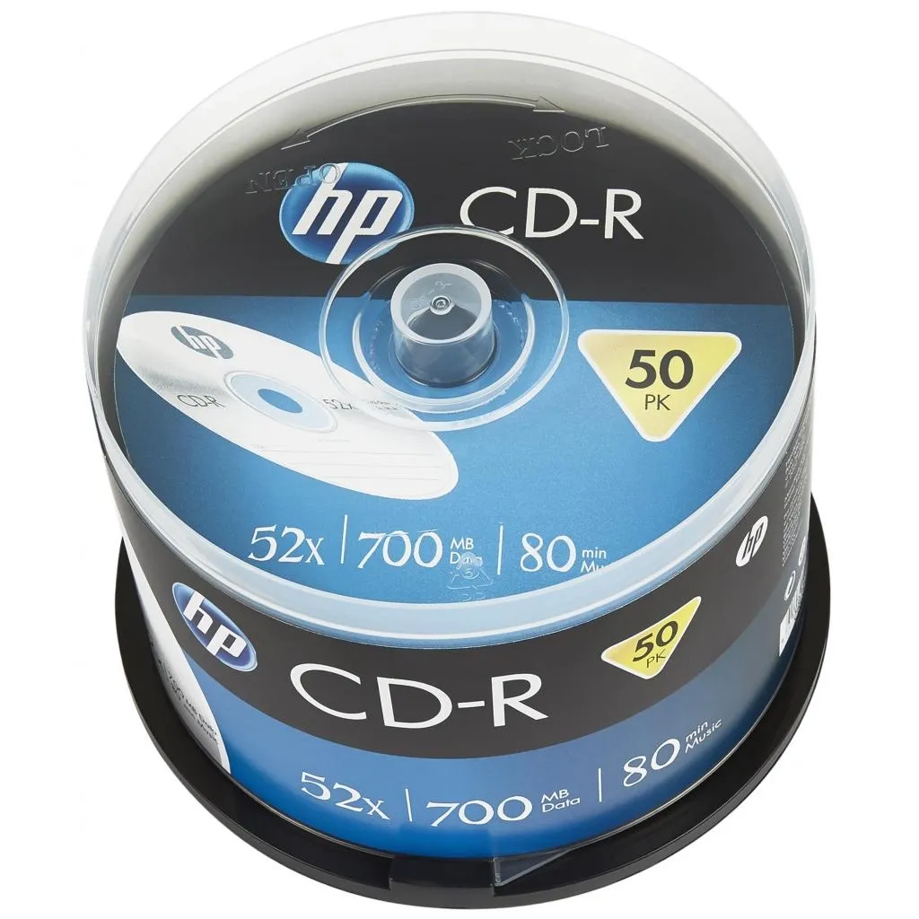 Компакт-диск и дискета Диск CD HP CD-R 700MB 52X 50шт Spindle (69307/CRE00017-3)