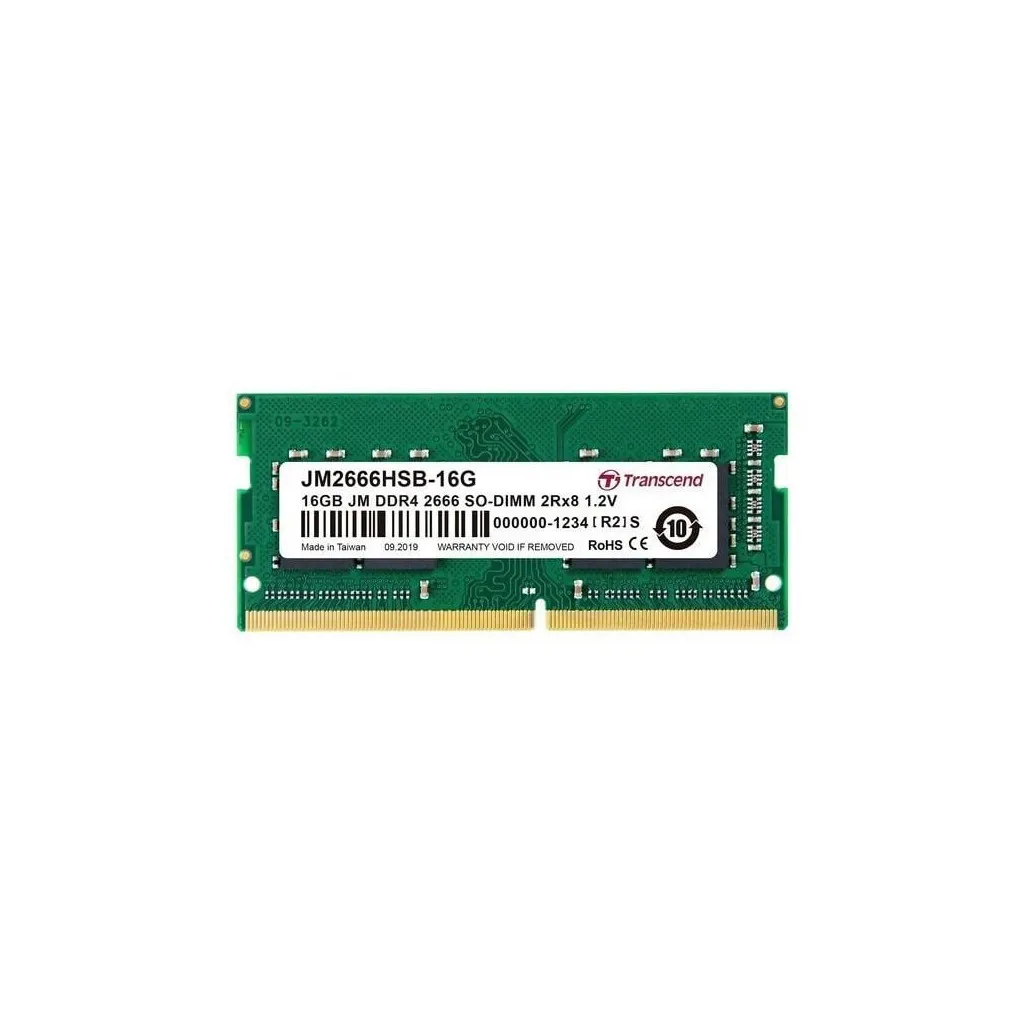 Оперативная память для ноутбука SoDIMM DDR4 16GB 2666 MHz Transcend (JM2666HSE-16G)