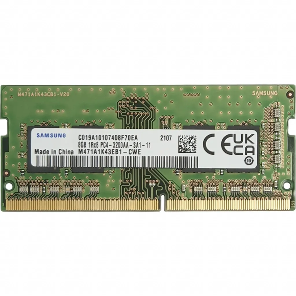 Оперативная память для ноутбука SoDIMM DDR4 8GB 3200 MHz Samsung (M471A1K43EB1-CWE)