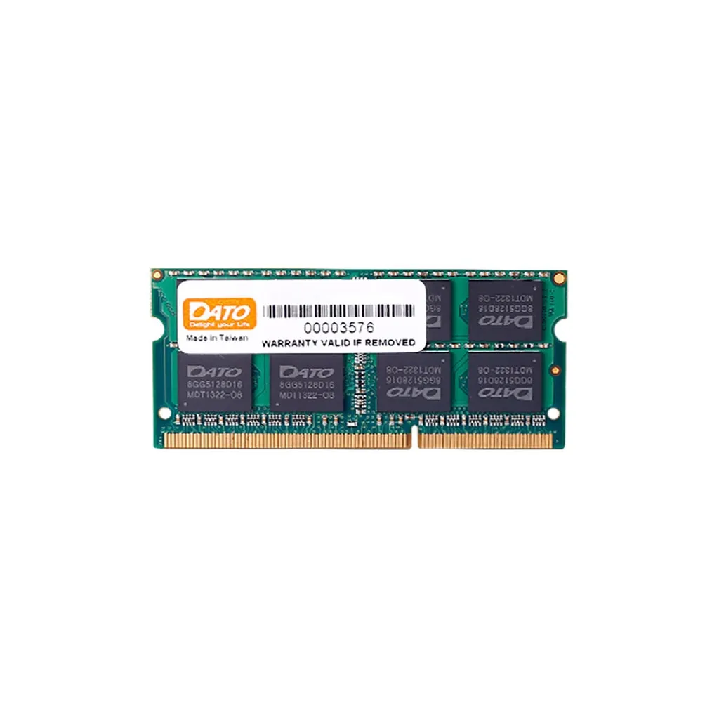  SoDIMM DDR3 4GB 1600 MHz Dato (DT4G3DSDLD16)