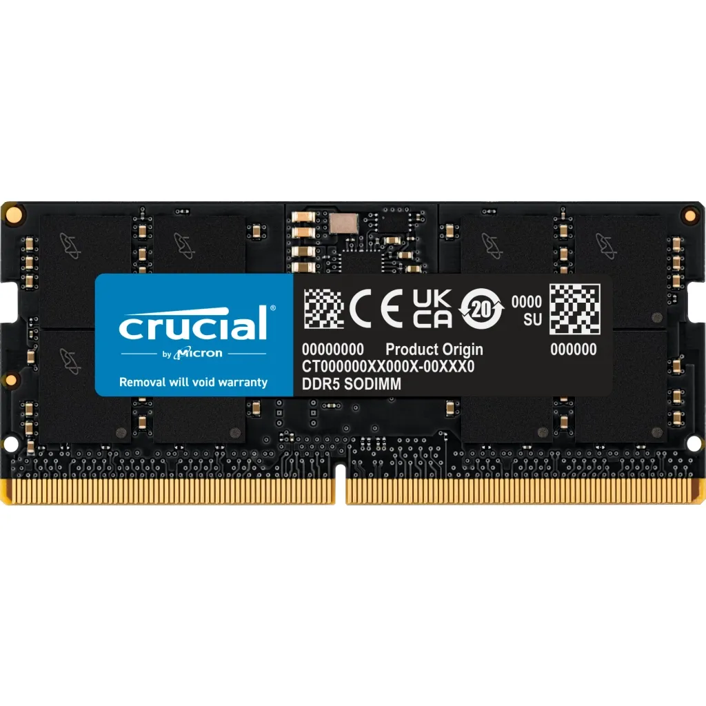 Оперативна пам'ять для ноутбука SoDIMM DDR5 16GB 4800 MHz Micron (CT16G48C40S5)