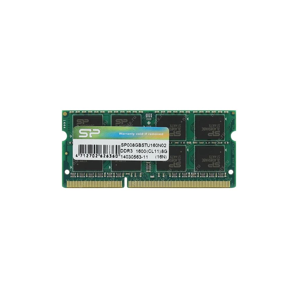  SoDIMM DDR3 8GB 1600 MHz Silicon Power (SP008GBSTU160N02)