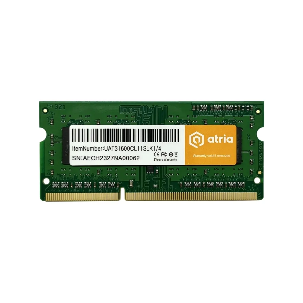 Оперативная память для ноутбука SoDIMM DDR3 4GB 1600 MHz ATRIA (UAT31600CL11SLK1/4)