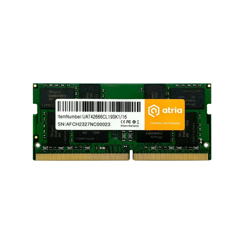 Оперативная память для ноутбука SoDIMM DDR4 16GB 2666 MHz ATRIA (UAT42666CL19SK1/16)