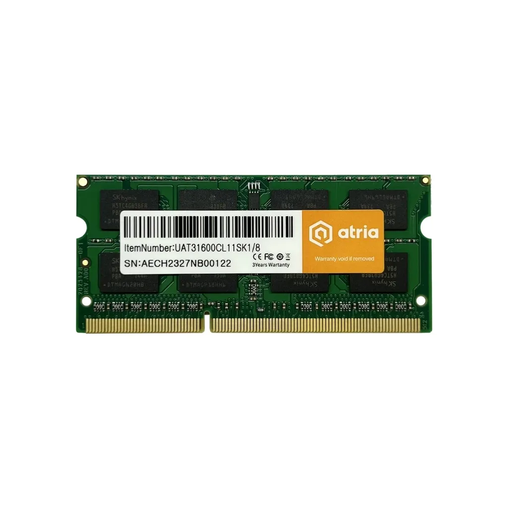 Оперативная память для ноутбука SoDIMM DDR3 8GB 1600 MHz ATRIA (UAT31600CL11SK1/8)