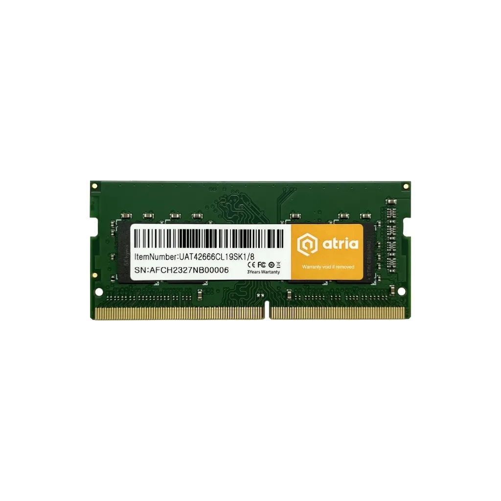 Оперативная память для ноутбука SoDIMM DDR4 8GB 2666 MHz ATRIA (UAT42666CL19SK1/8)