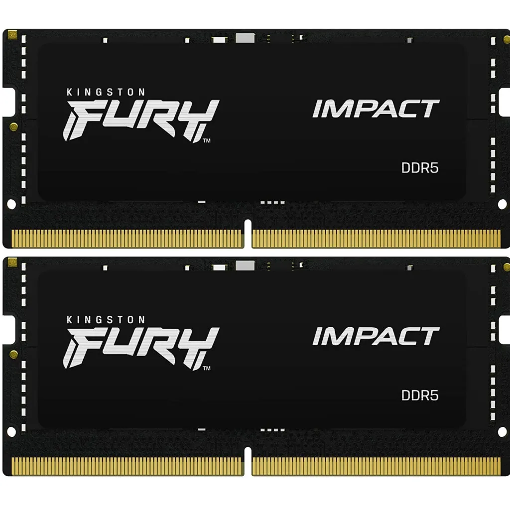  SoDIMM DDR5 32GB (2x16GB) 5600 MHz Impact Black Kingston Fury (ex.HyperX) (KF556S40IBK2-32)