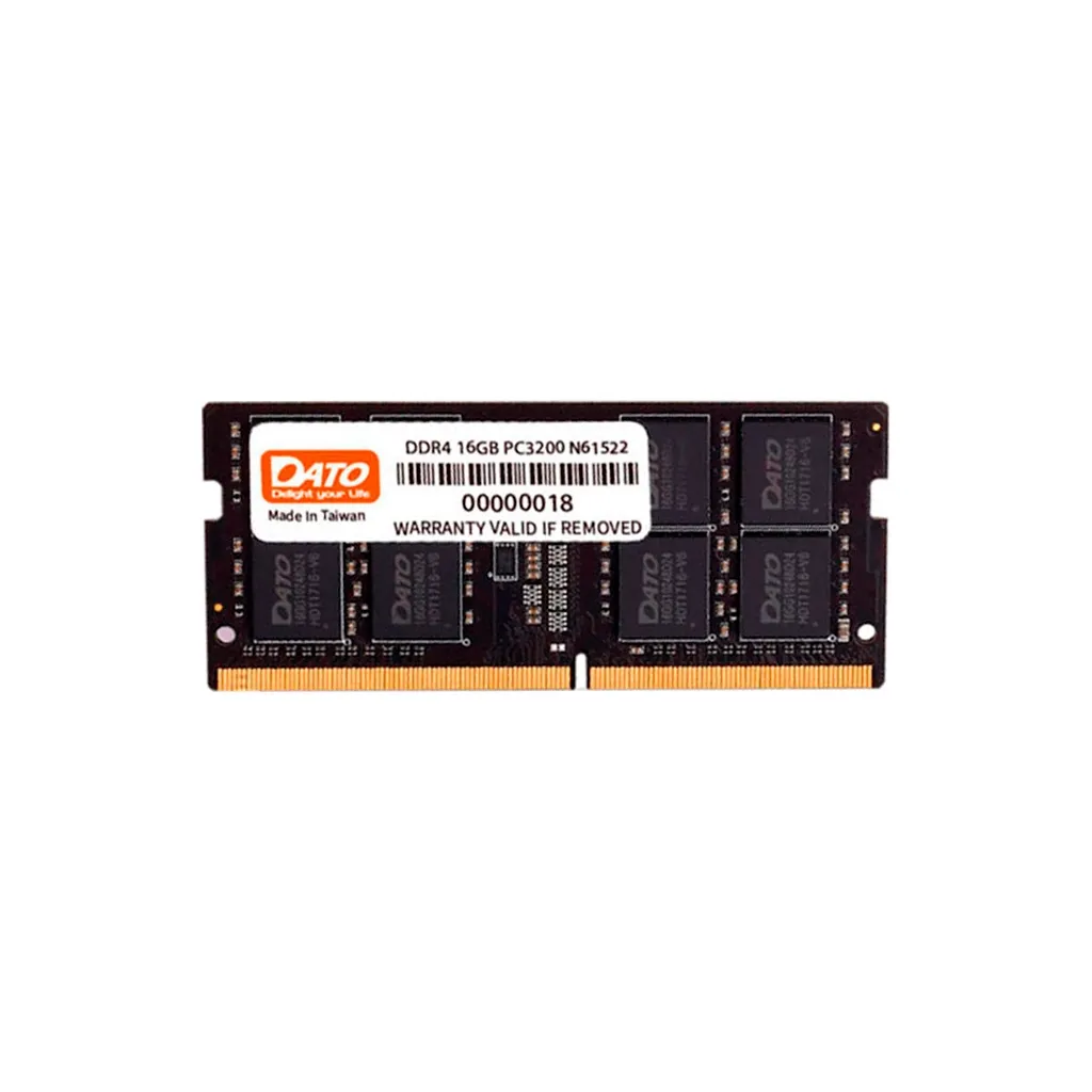 Оперативная память для ноутбука SoDIMM DDR4 16GB 3200 MHz Dato (DT16G4DSDND32)