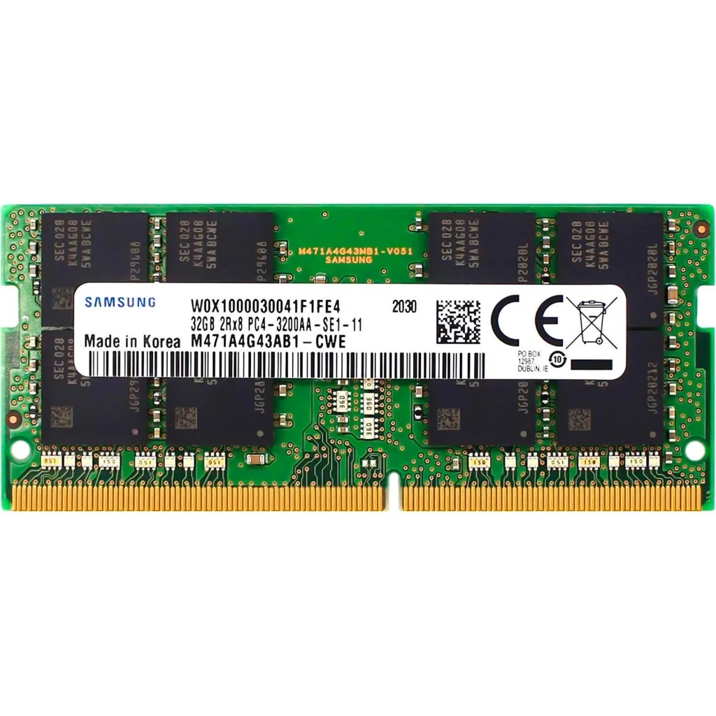  SoDIMM DDR4 32GB 3200 MHz Samsung (M471A4G43BB1-CWE)