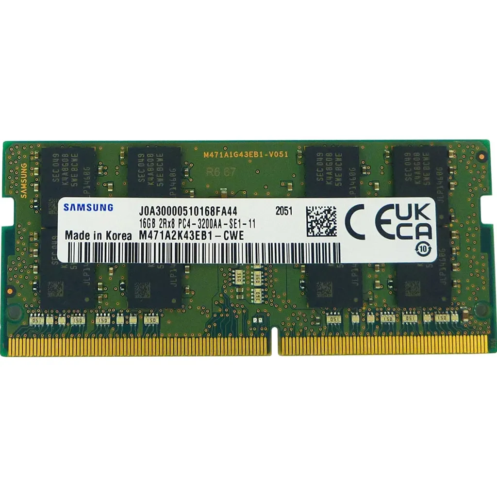  SoDIMM DDR4 16GB 3200 MHz Samsung (M471A2K43EB1-CWE)