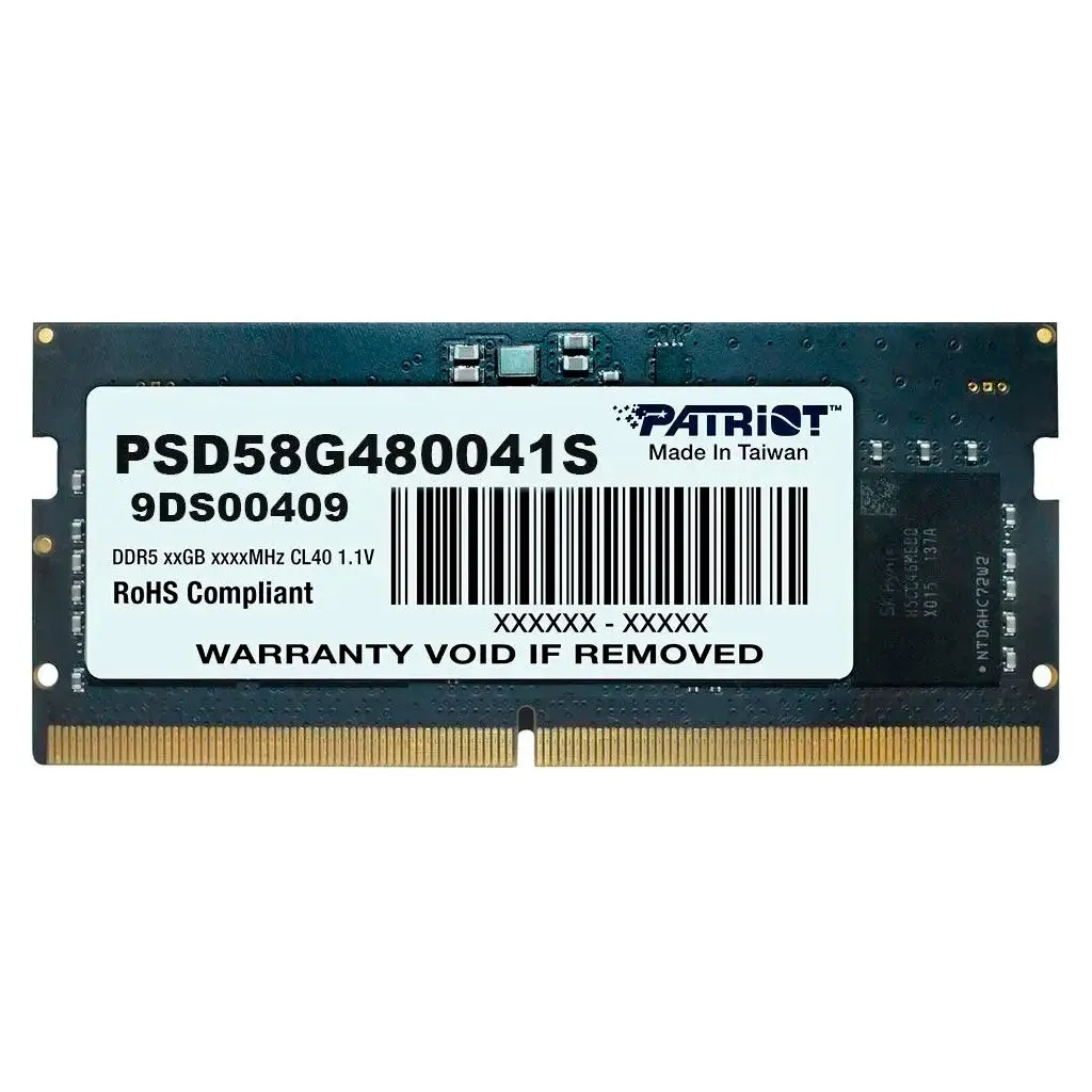  SoDIMM DDR5 8GB 4800 MHz Patriot (PSD58G480041S)