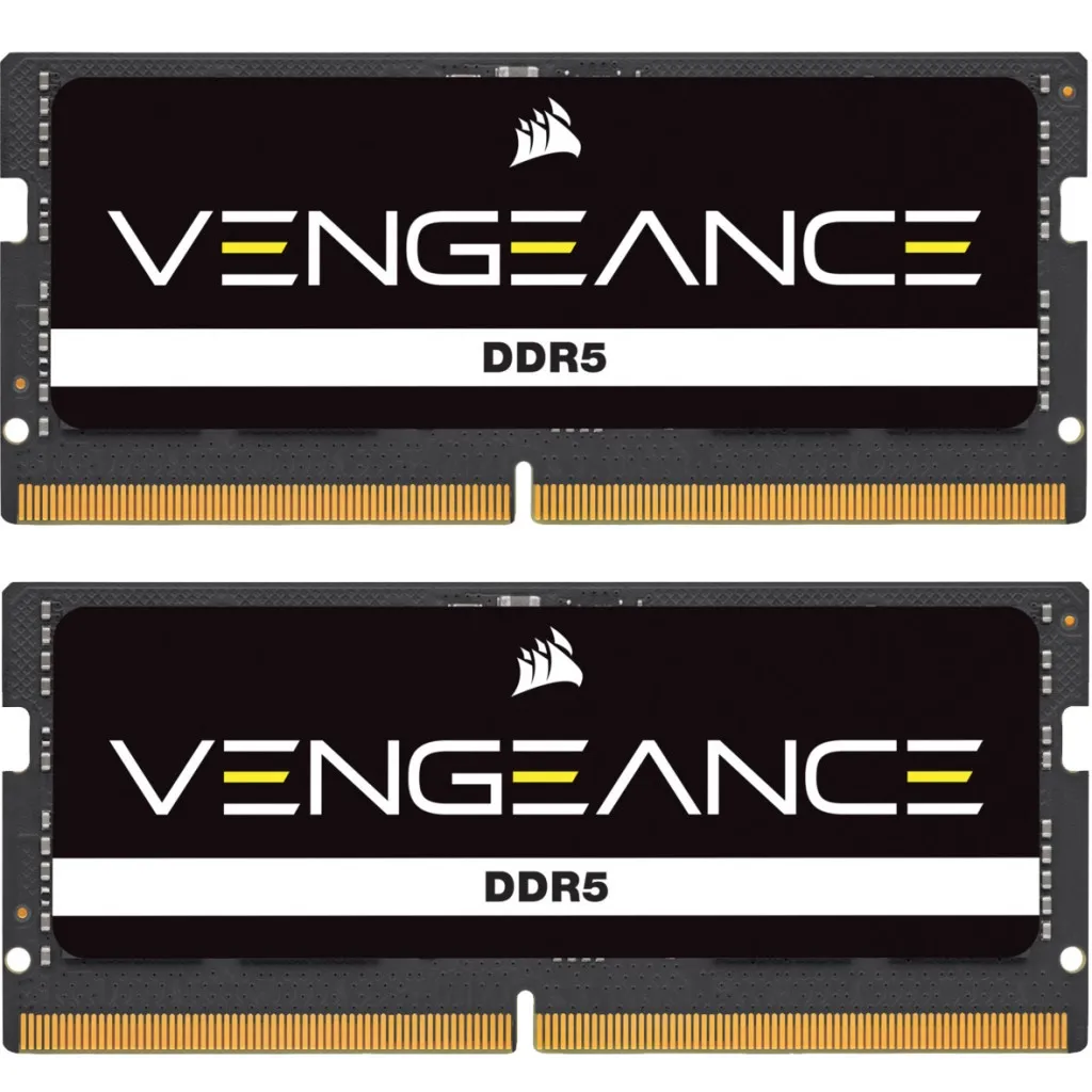 Оперативная память для ноутбука SoDIMM DDR5 16GB (2x8GB) 4800 MHz Vengeance Corsair (CMSX16GX5M2A4800C40)