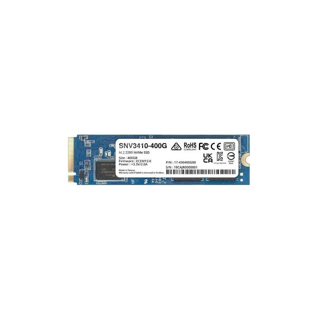 Жесткий диск для сервера Накопитель SSD для сервера 400GB M.2 2280 NVMe PCIe 3.0 x4 Synology (SNV3410-400G)