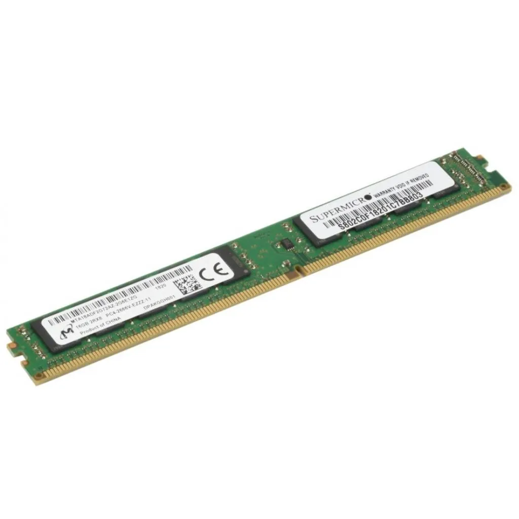  DDR4 16GB ECC UDIMM 2666MHz 2Rx8 1.2V CL19 VLP Micron (MTA18ADF2G72AZ-2G6E1)