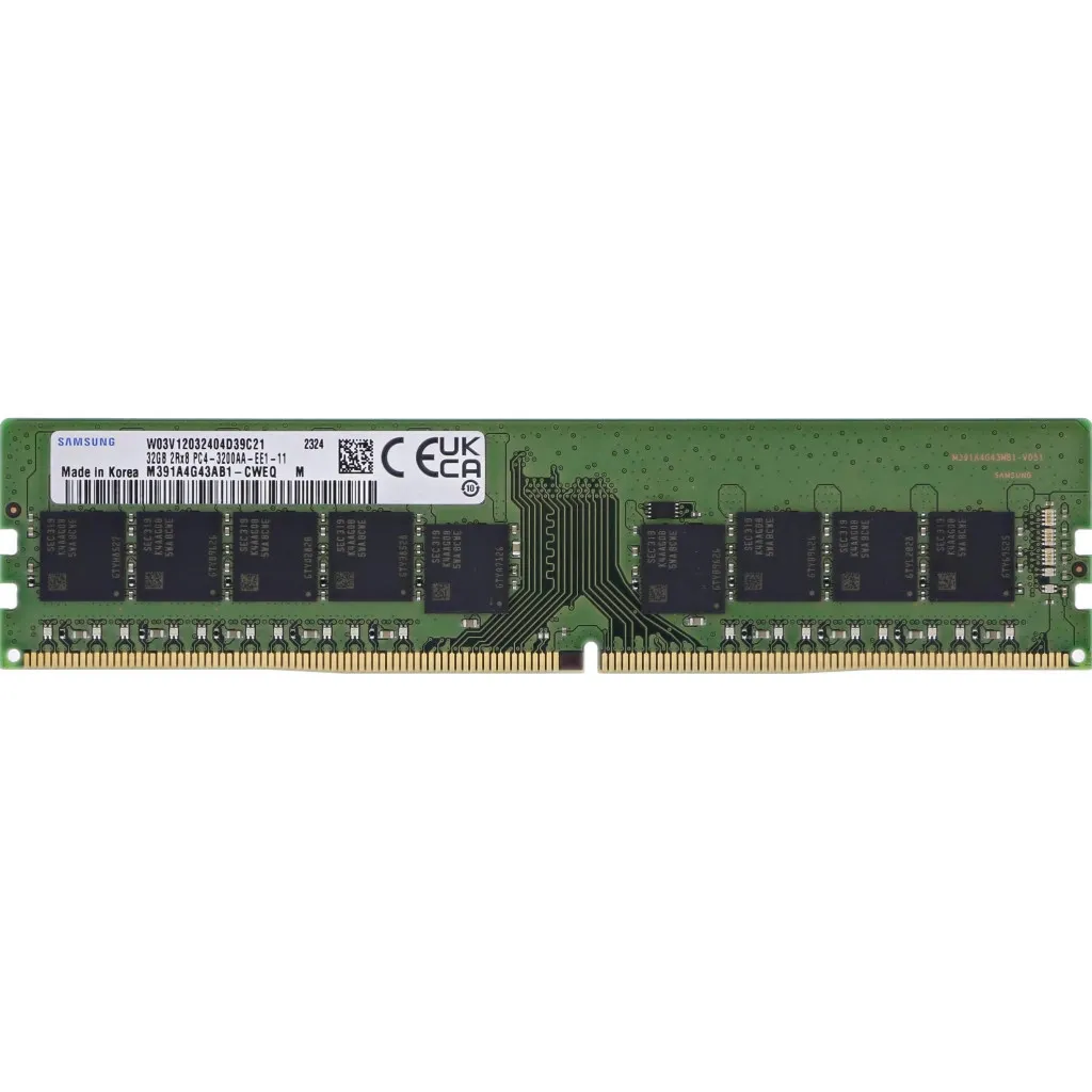  Samsung 32GB DDR4 ECC UDIMM 3200MHz, 1.2V, (2Gx8)x18, 2R x 8 (M391A4G43AB1-CWE)