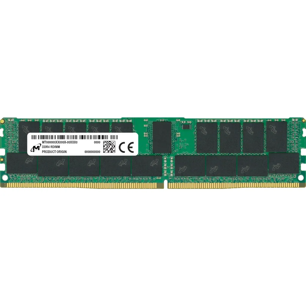 Оперативна пам'ять для серверів Micron DDR4 RDIMM 32GB 1Rx4 3200 CL22 (16Gbit) (Single Pack) (MTA18ASF4G72PZ-3G2R)