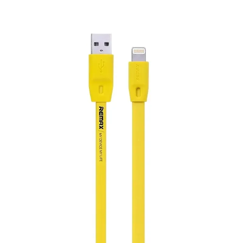 Кабель синхронизации Remax RC-001i Full Speed USB - Lightning (M/M) 2m Yellow (2000700000407)