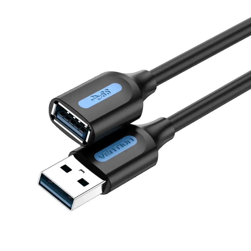 Кабель USB Vention USB - USB (M/F) 5 m Black (CBHBJ)