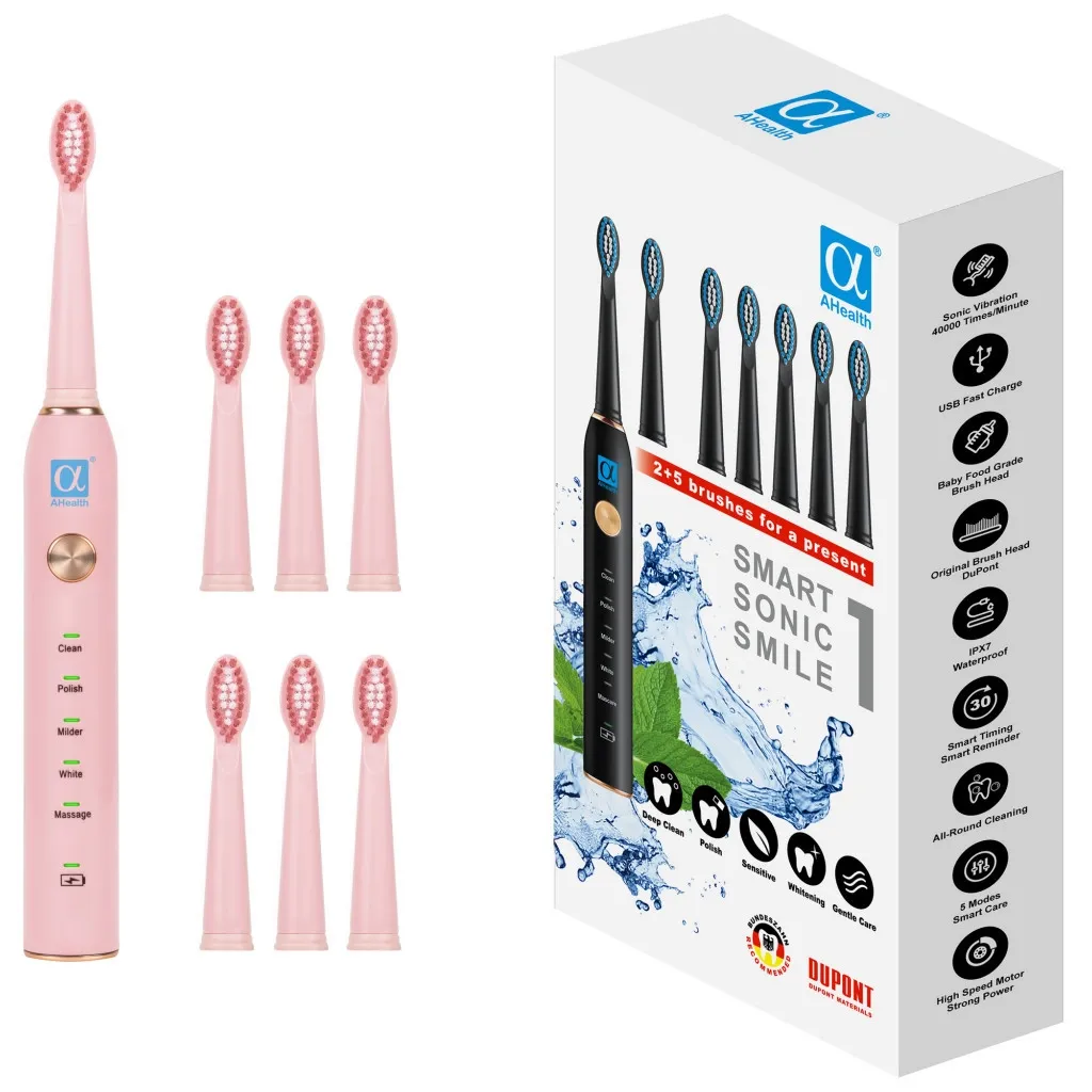  AHealth SMART SONIC SMILE 1 pink (AHsss1p)