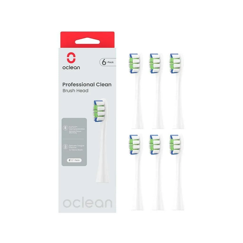  Oclean P1C1 W06 Professional Clean Brush Head White (6 шт) (6970810553802)